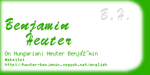 benjamin heuter business card